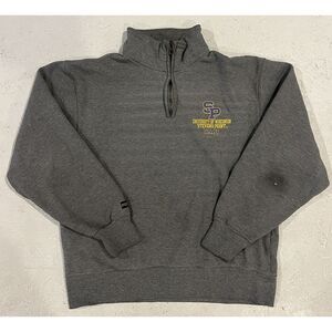 Vintage JanSport University Stevens Point Dad Quarter Zip Mens‎ M Gray